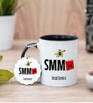 Mali Müşavir Siyah Kupa Bardak Ve Anahtarlık Set