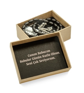 Kişiye Özel  Tesbih ,Anahtarlık ve Mesajlı Karton Kutu