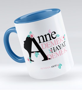 BK Gift Kişiye Özel Anne Demek Hayat Demek Kupa Bardak