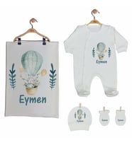 Pia Baby GL 2013 İsme Özel Balonlu Battaniye Tulum Set