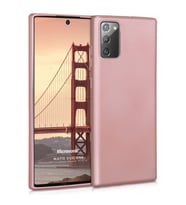 Microsonic Matte Silicone Samsung Galaxy Note 20 Kılıf Rose Gold