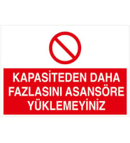 MIGNATIS - Kapasiteden Daha Fazlasını Asansöre Yükleme Levhası - Sac Malzeme 35x50cm