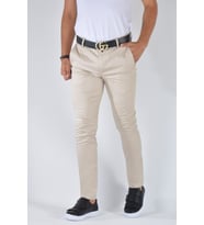 Erkek Slim Fit Keten Pantolon 20Y-2200316 Krem