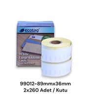 Dymo LW Etiket Muadili Ecotag 89 mm x 36 mm - 520 Adet