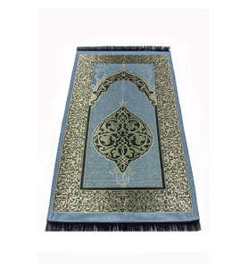 Ekonomik Osmanlı Tafta Seccade - 0150 - Mavi (Çok Renkli)