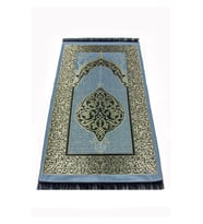Ekonomik Osmanlı Tafta Seccade - 0150 - Mavi (Çok Renkli)