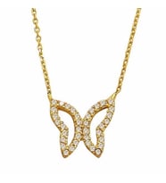 Kelebek Kolye 2,09 Gram 14 Ayar Altın (Sarı)