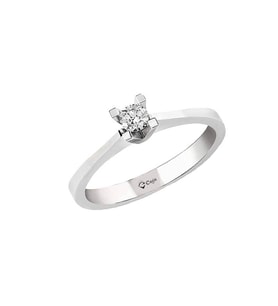 0,32Ct Pırlanta Tektaş Yüzük-14k (Beyaz)