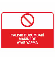 MIGNATIS - Çalışır Durumdaki Makinede Ayar Yapma Levhası - Sac Malzeme 35x50cm