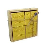 Bitkiselce El Yapımı Saf Bıttım Sabunu 450 gr. 4 kalıp sabun. Ahşap kutusunda