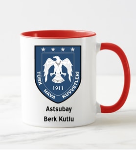 Türk Hava Kuvvetleri Astsubay Kupa Bardağı Kırmızı
