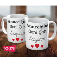 Anneler Gününe Özel Seni Seviyorum Hediye Kupa Bardak