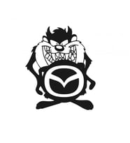 2 Adet Mazda Taz Komik Araba Sticker Yapıştırma