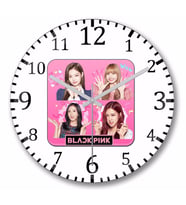 Blackpink  Duvar   Saati   Bombeli Gercek Cam