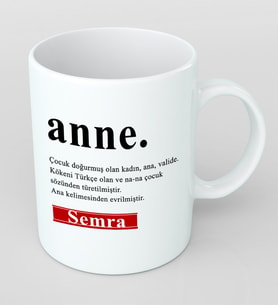 Kişiye Özel Anne Kupa Bardak