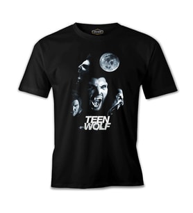Teen Wolf - Moon Siyah Erkek Tshirt