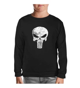 Punisher  Siyah Çocuk Sweatshirt