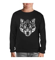 Winter is Coming Wolf Siyah Çocuk Sweatshirt