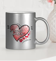 BK Gift Kişiye Özel Sevgililer Günü Temalı Gümüş Yaldızlı Kupa Bardak  6