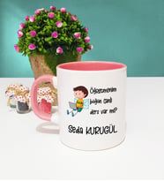 Böğön Canlı Ders Varmı Kupa Bardak Pembe