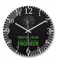 Engineer  Trust Me Duvar Saati Bombeli Gercek Cam