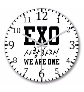 Exo We Are One Duvar Saati Bombeli Gercek Cam