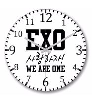 Exo We Are One Duvar Saati Bombeli Gercek Cam