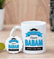 Canım Babam Beyaz Kupa Bardak Ve Anahtarlık Set