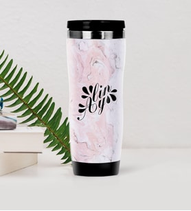 BK Gift Kişiye Özel Mermer Desenli Çelik Termos Bardak  7