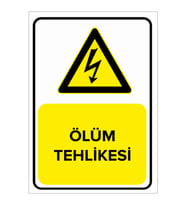 MIGNATIS - Ölüm Tehlikesi Levhası - Sac Malzeme 50x70cm