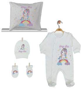 Pia Baby Gl 1916-04 İsme Özel Yastık Tulum Set