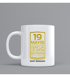 19 Mayıs Temalı  Hediye Kupa Bardak Kişiye Özel Hediye W8