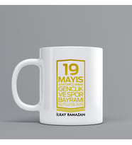 19 Mayıs Temalı  Hediye Kupa Bardak Kişiye Özel Hediye W8
