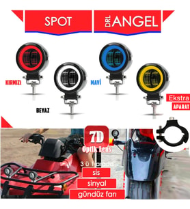 Offroad Ve Motosiklet Led Sis Farı 2 ADET SET RENK SEÇENEKLİ (Beyaz)