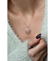 Yaşam Çiçeği Rose Gümüş Kolye