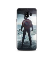Kaptan Amerika Tasarım Süper Şeffaf Silikon Telefon Kılıfı Samsung J4 (2018)
