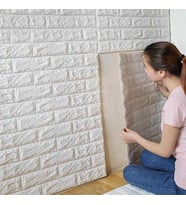 Kendinden Yapışkanlı Beyaz Duvar Paneli 3D Duvar Kağıdı
