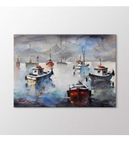 Arty Tablo Suluboya Tekneler ve İstanbul Tablo (Karışık)