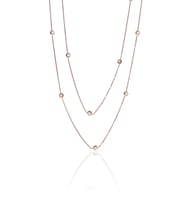 Söğütlü Silver Gümüş rose  zirkon taşlı  kolye