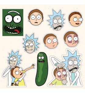 Rick Karışık Tasarımlı A5 Stickers Çıkartma PYTKSTK031