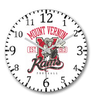 Rams Mount Vernon Duvar Saati Bombeli Gercek Cam