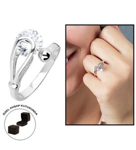 Starlight Diamond Pırlanta Montür Elegance 925 Ayar Gümüş Bayan Tektaş Yüzük