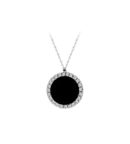 Sirius Oniks Taşlı Pırlanta Kolye 0715P0042