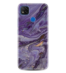 Kılıfland Xiaomi Redmi 9C Kılıf Silikon Resimli Kapak Abstract Purple Stok 1070
