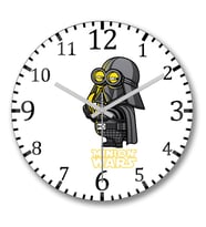 Minion Wars1 Duvar Saati Bombeli Gercek Cam