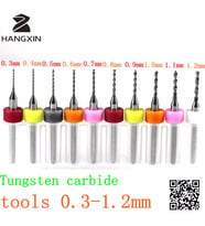 10 PARÇA 0.3 MM 1.2 MM KARBÜR DELME MİKRO MATKAP UCU (Karışık)