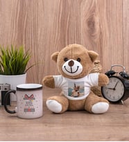 Sevgililer Günü Hediyesi Sihirli Kupa Bardak ve Peluş Ayıcık