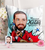 BK Gift Kişiye Özel Bay Patron Karikatürlü  Yastık  2