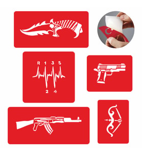 Savaşa Hazır Ol Şablon Seti TattooSPREYSİZ