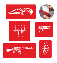 Savaşa Hazır Ol Şablon Seti TattooSPREYSİZ